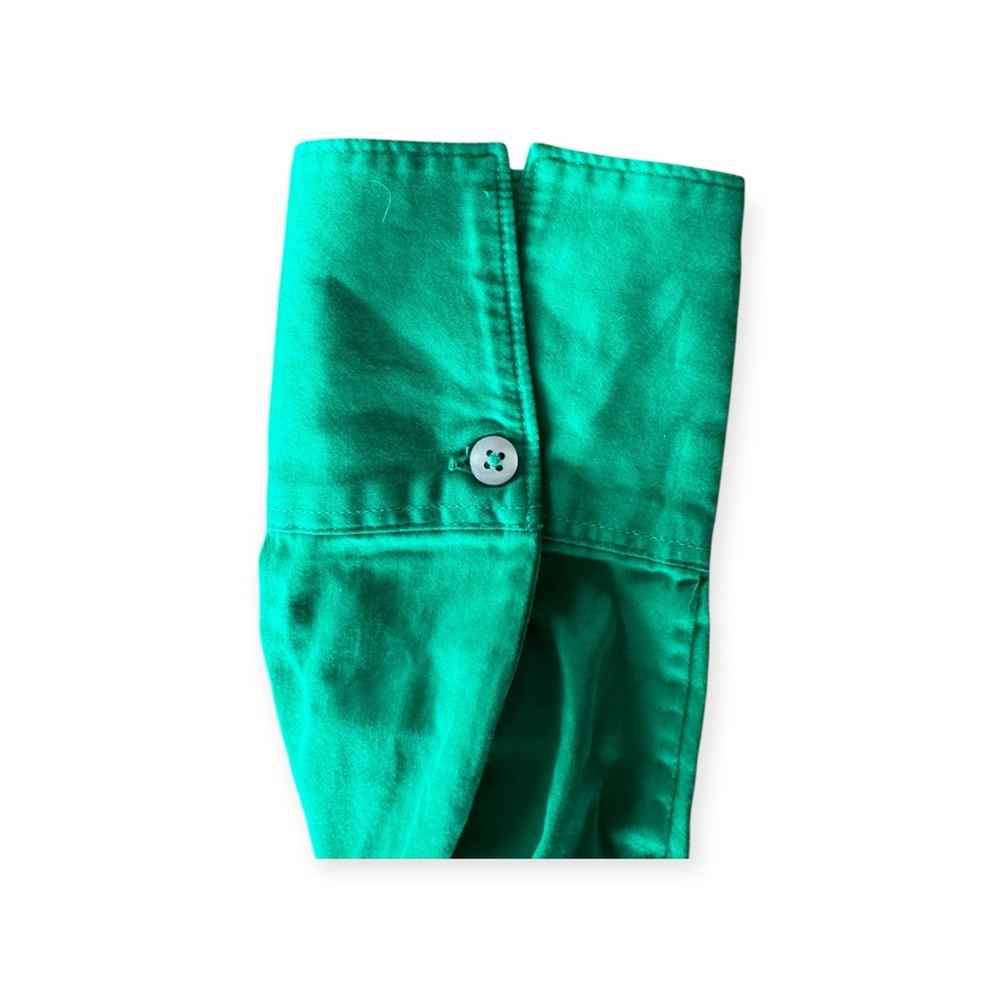 Banana Republic top button down XS Petite green business casual office - Picture 7 of 10